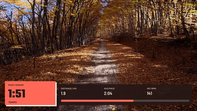 Running Tempo, 16:9 layout preview